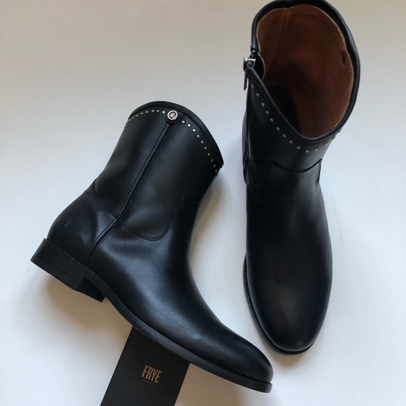 FRYE women’s leather black short  boot - Picture 6 of 8